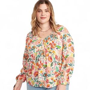 324. Old Navy Long-Sleeve V-Neck Crinkled Boho Top